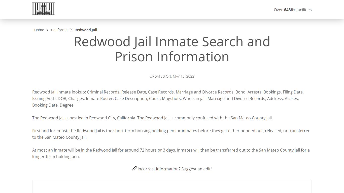 Redwood Jail Inmate Search, Visitation, Phone no ...